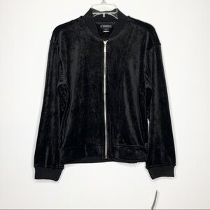 NWT Natori Luxe Velour Jacket in Black Size S